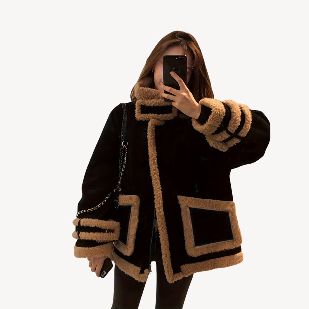 Women's Faux Fur Trimmed Coat | Loravelle