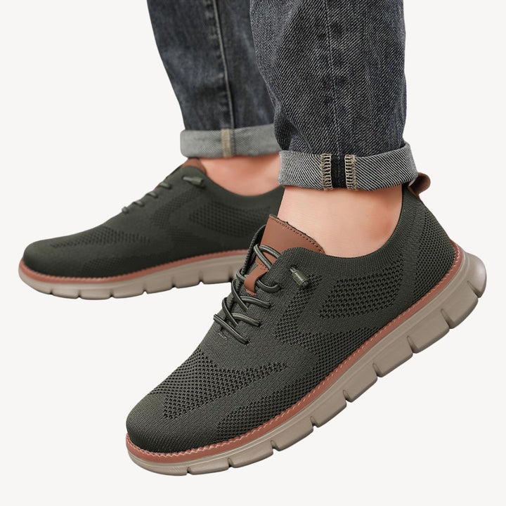 Knit Urban Orthopedic Shoes Men Olive | Loravelle