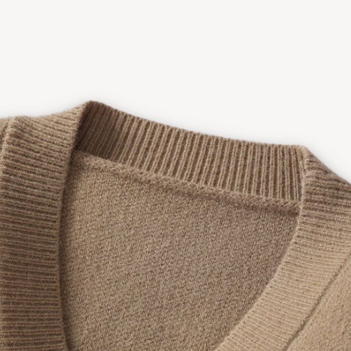 Loravelle | Men's Knitted Cardigan Sweater - Button-Up, Soft Wool Blend, Casual Winter Wear