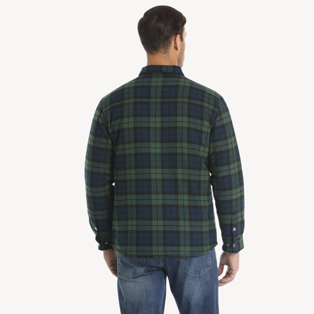 Plaid Fleece Lined Jacket for Men | Loravelle