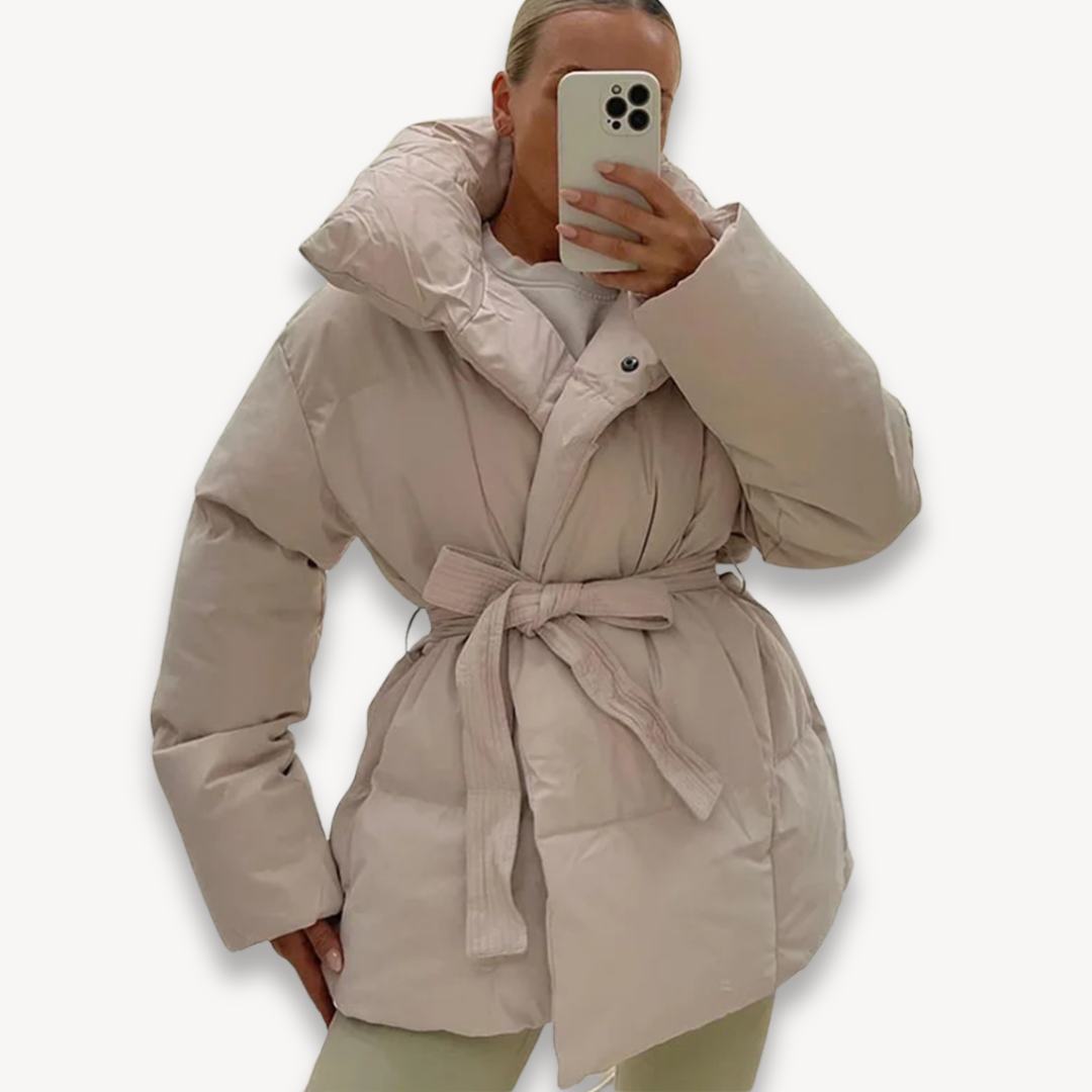 Loravelle | Belted Quilted Puffer Jacket for Women