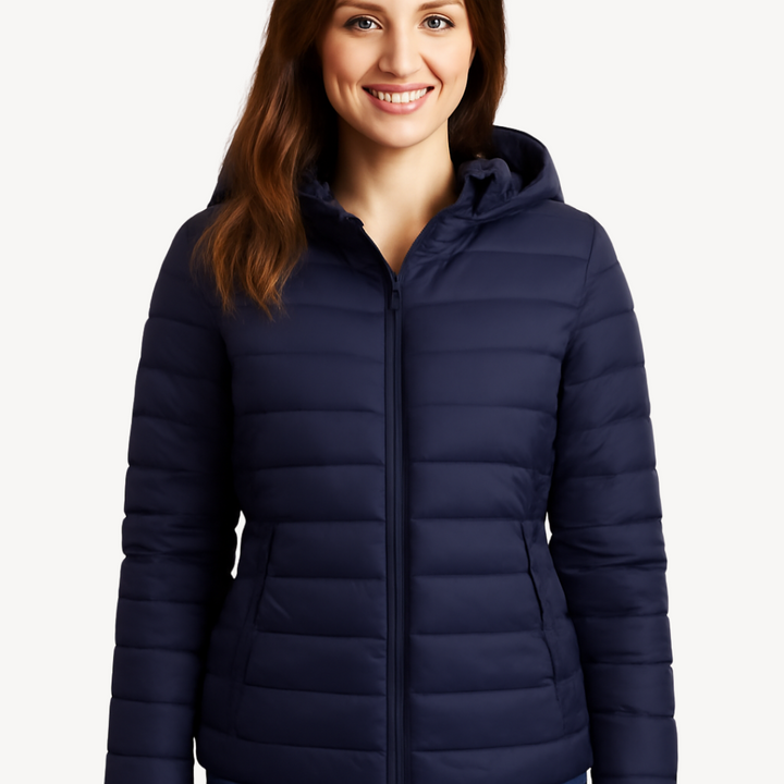 Women’s Quilted Puffer Jacket with Hood | Loravelle