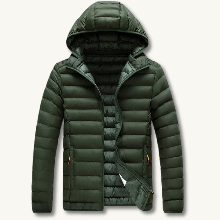 Loravelle | Men's Padded Autumn Jacket with Detachable Hood