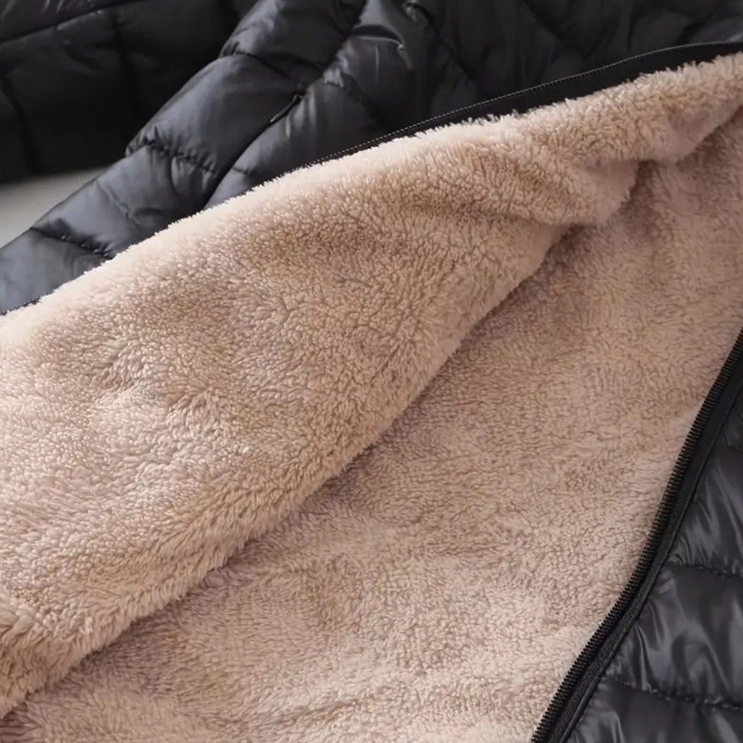 Women’s Faux Fur Lining Quilted Hooded Jacket | Loravelle