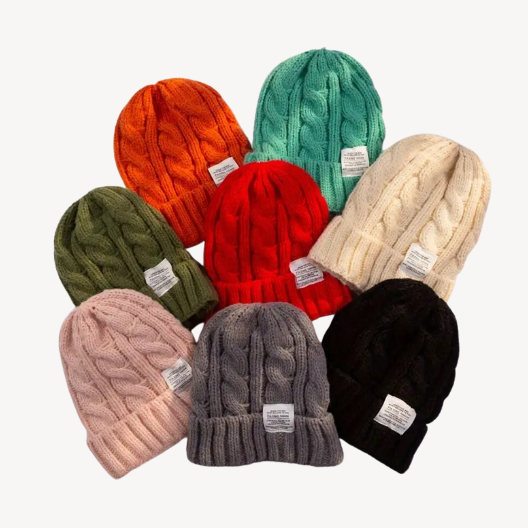 Cable Knit Beanie Hat for Women - Soft Wool Blend | Loravelle