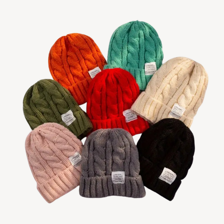 Cable Knit Beanie Hat for Women - Soft Wool Blend | Loravelle
