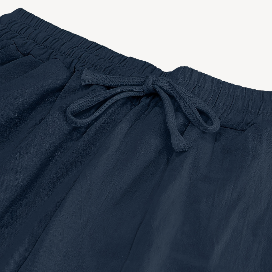Men’s Linen Drawstring Pants – Casual Wide-Leg Trousers | Loravelle