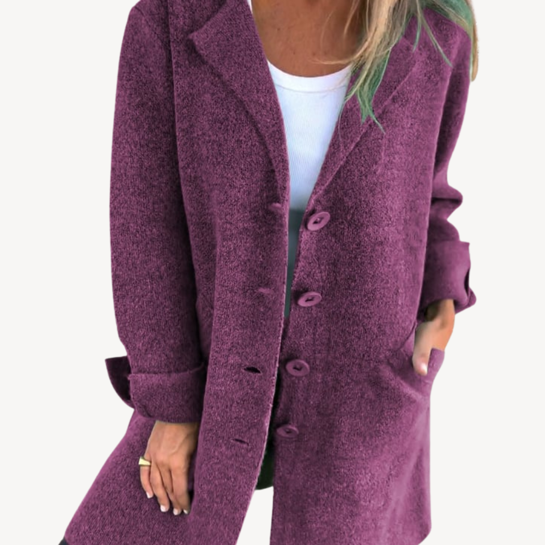 Women's Wool Blend Longline Button Front Coat | Loravelle