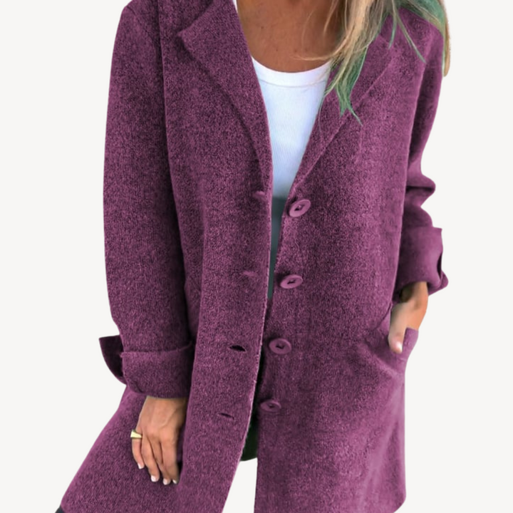 Women's Wool Blend Longline Button Front Coat | Loravelle