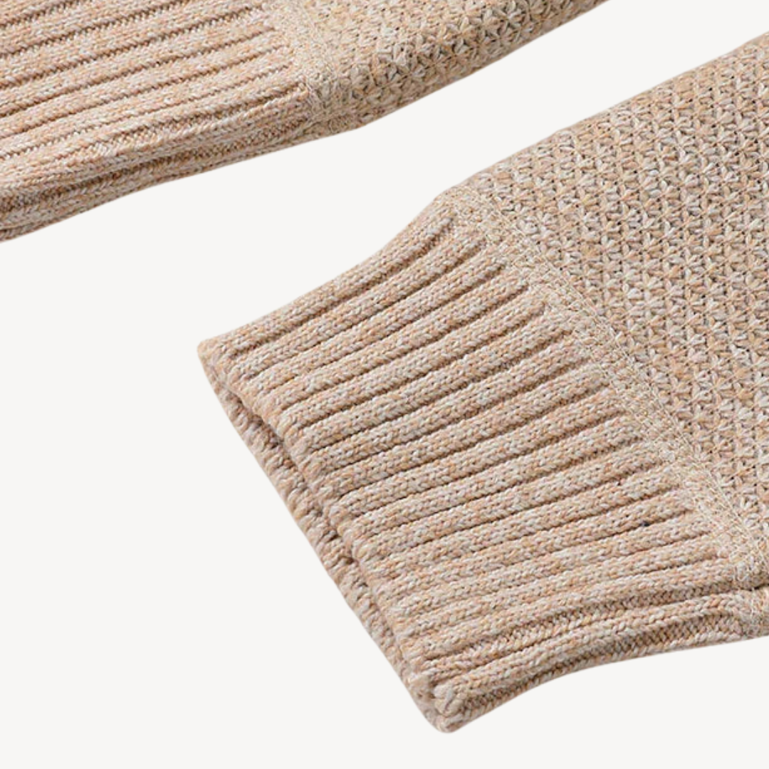 Men's Knit Zip Sweater with Collar | Loravelle