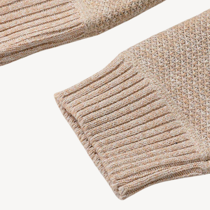 Men's Knit Zip Sweater with Collar | Loravelle