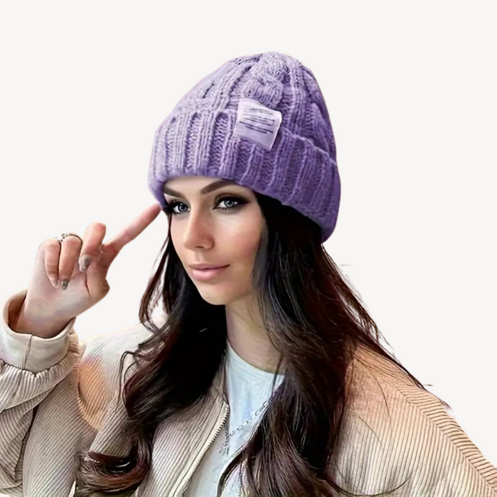Cable Knit Beanie Hat for Women - Soft Wool Blend | Loravelle