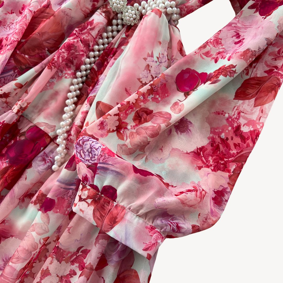 Women's Floral Long Sleeve Maxi Dress | Loravelle