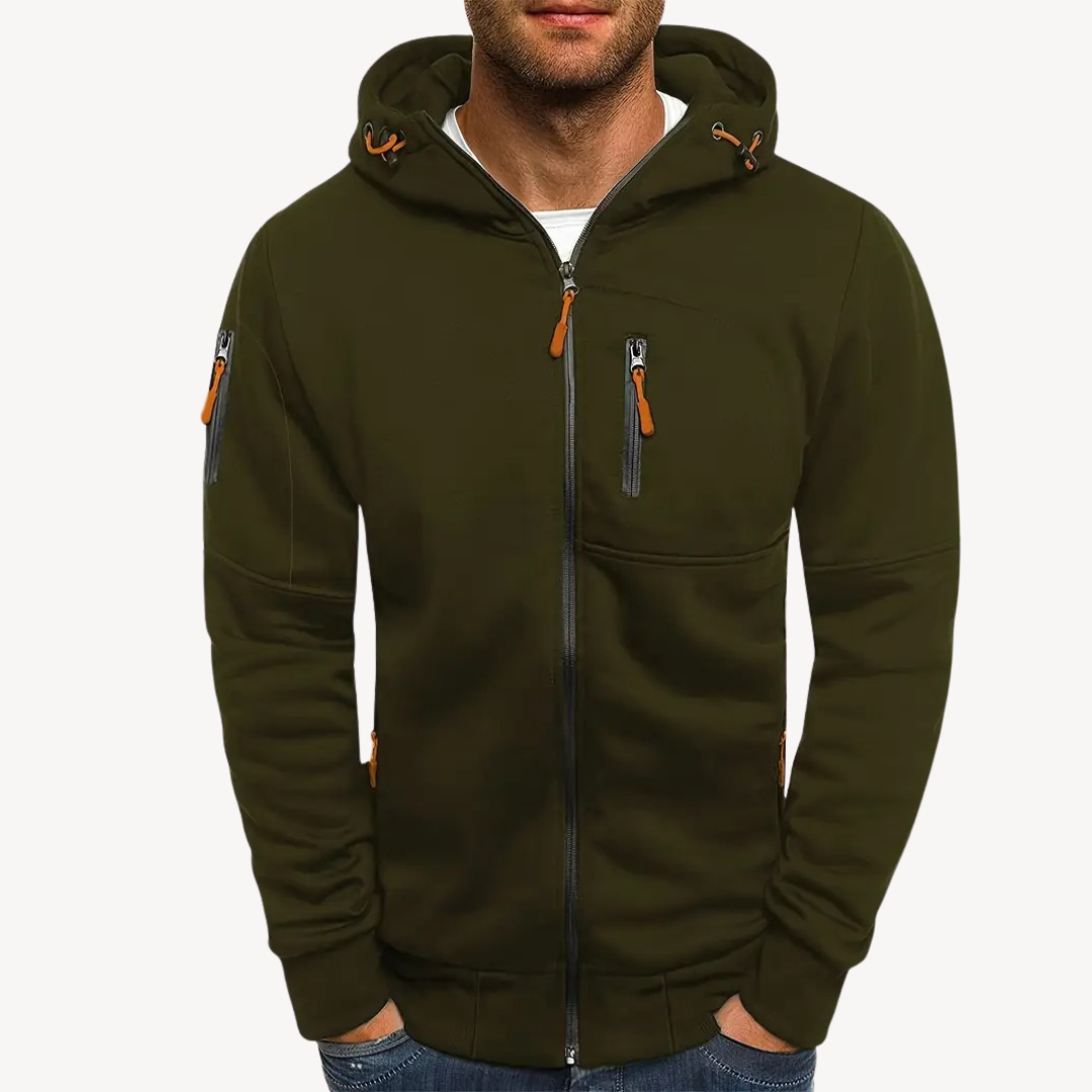 Men's Zip Hoodie Cotton Fleece | Loravelle