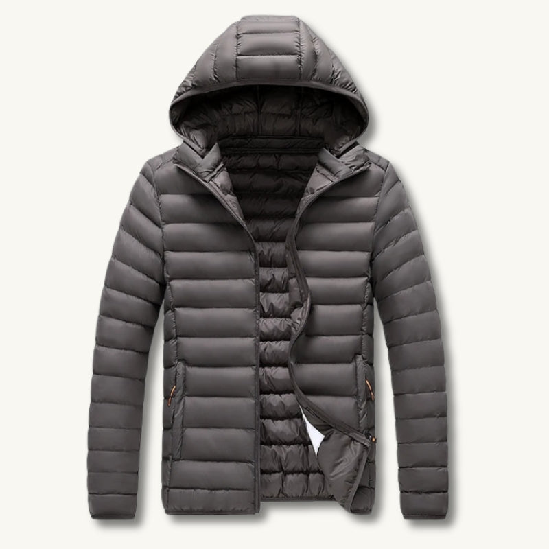 Loravelle | Men's Padded Autumn Jacket with Detachable Hood