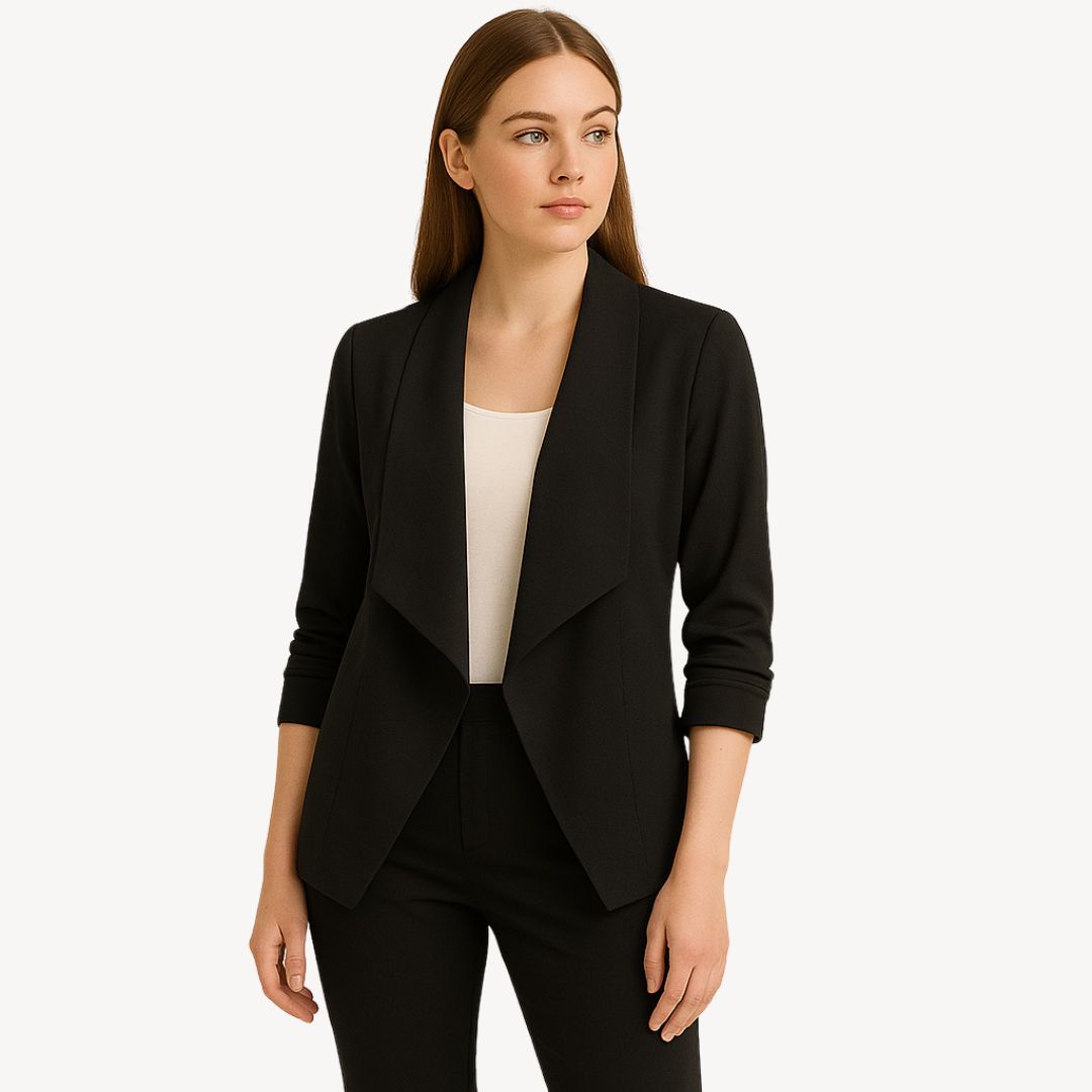 Polyester Open Front Blazer Women | Loravelle