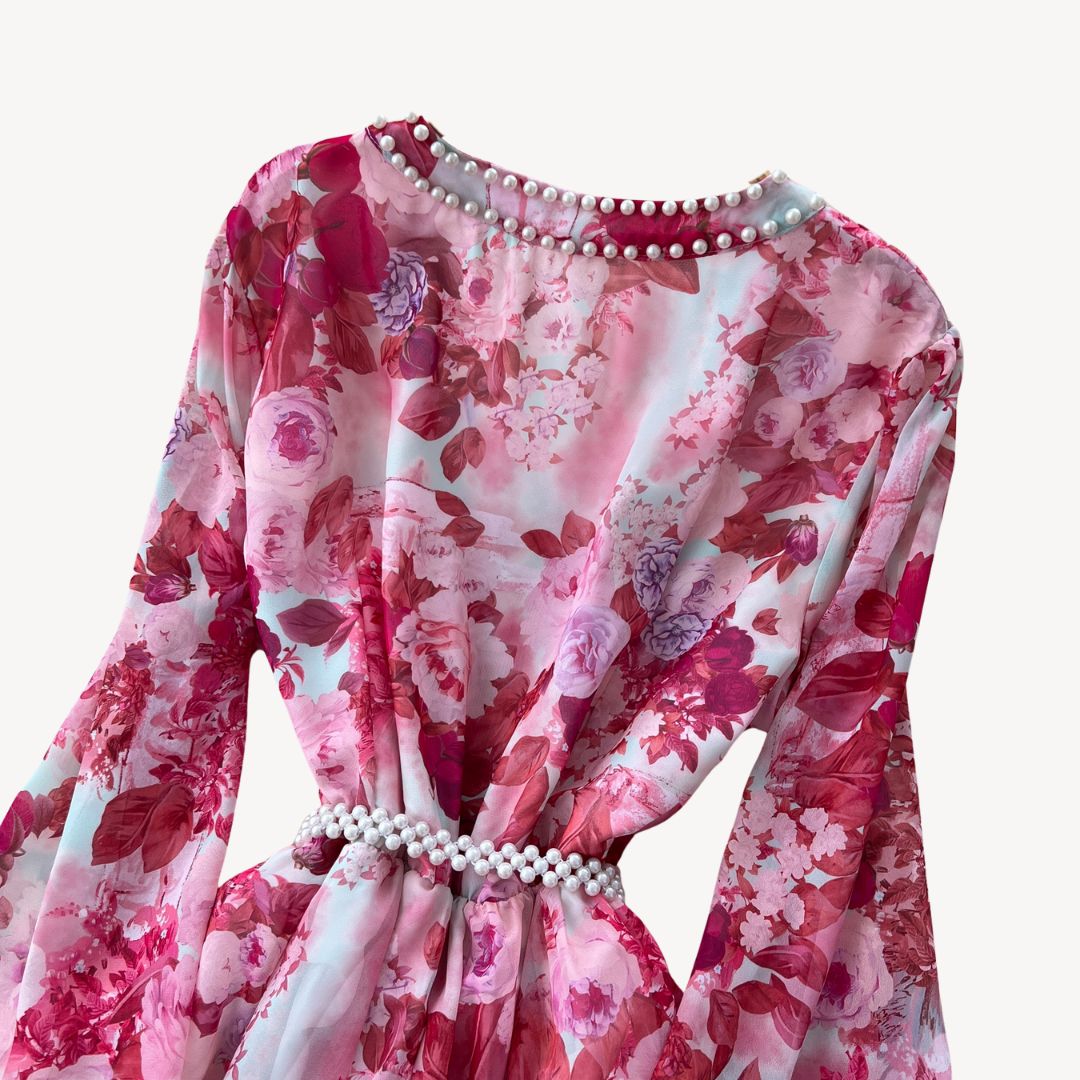 Women's Floral Long Sleeve Maxi Dress | Loravelle