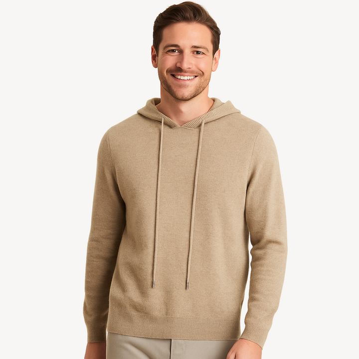 Men's Cashmere Knit Hoodie Sweater | Loravelle