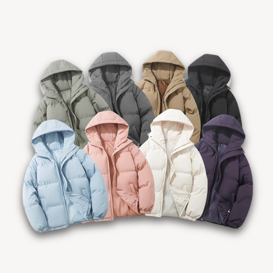 Loravelle | Men's Puffer Jacket with Hood - Warm Winter Outerwear for Adults - Lightweight Polyester