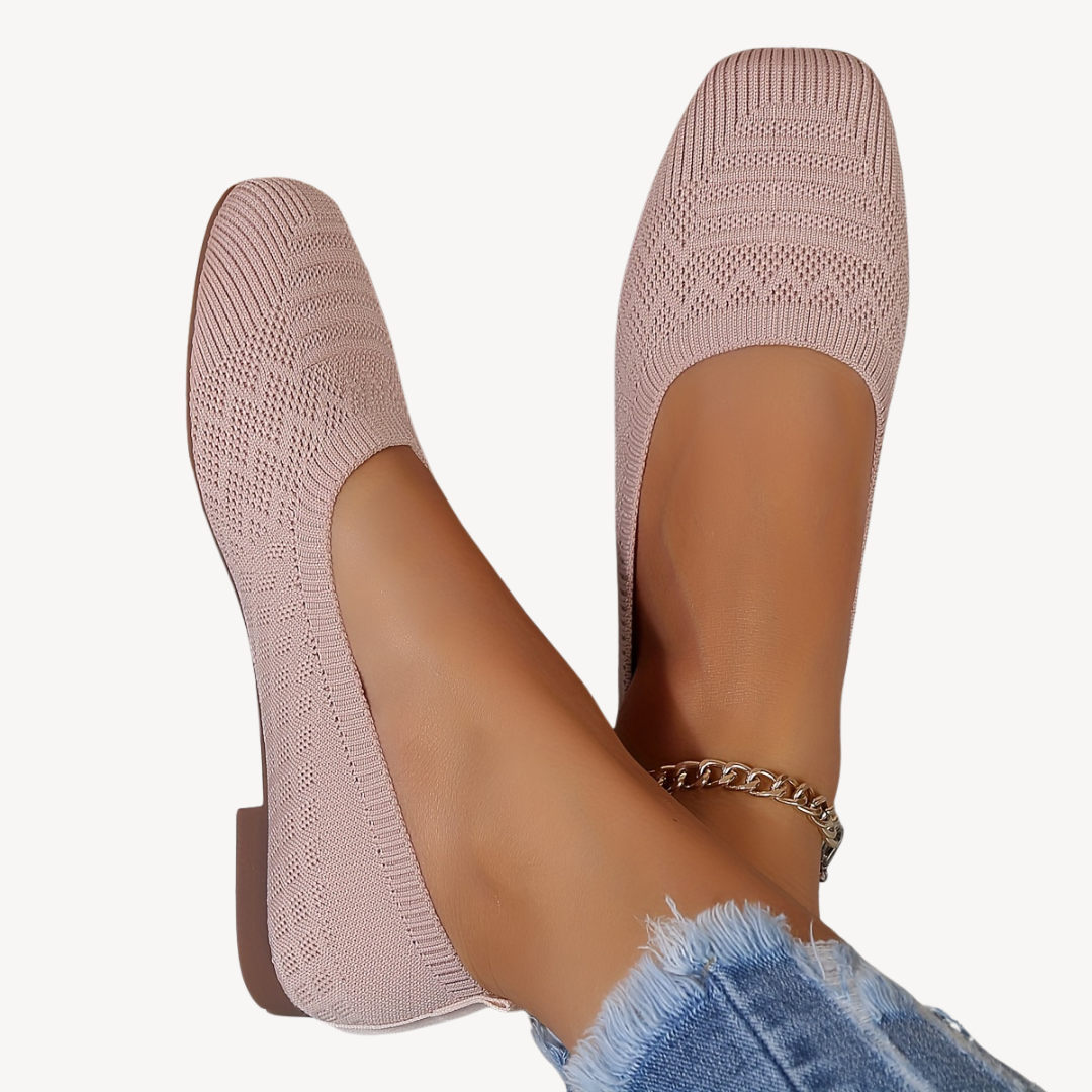 Women's Orthopedic Square Toe Flats | Loravelle