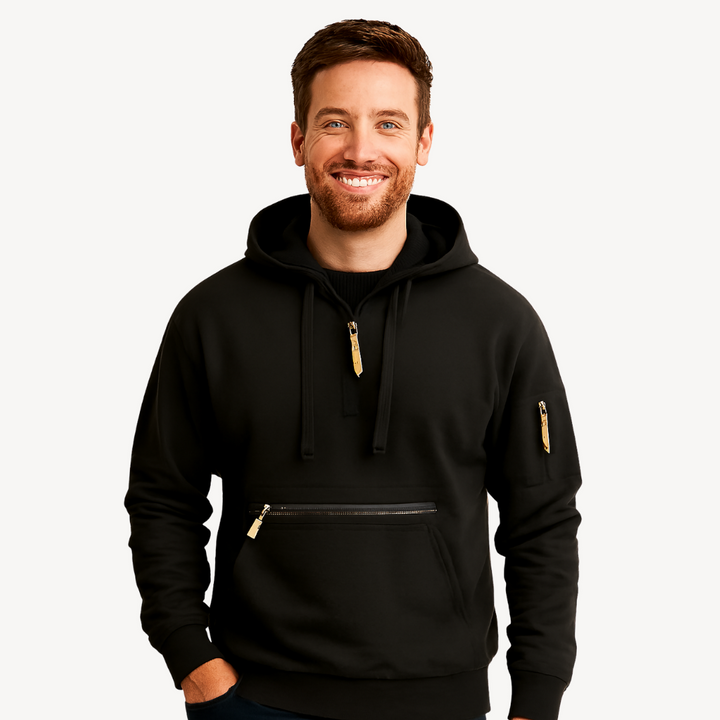 Men’s Cotton Blend Zip Hoodie | Loravelle