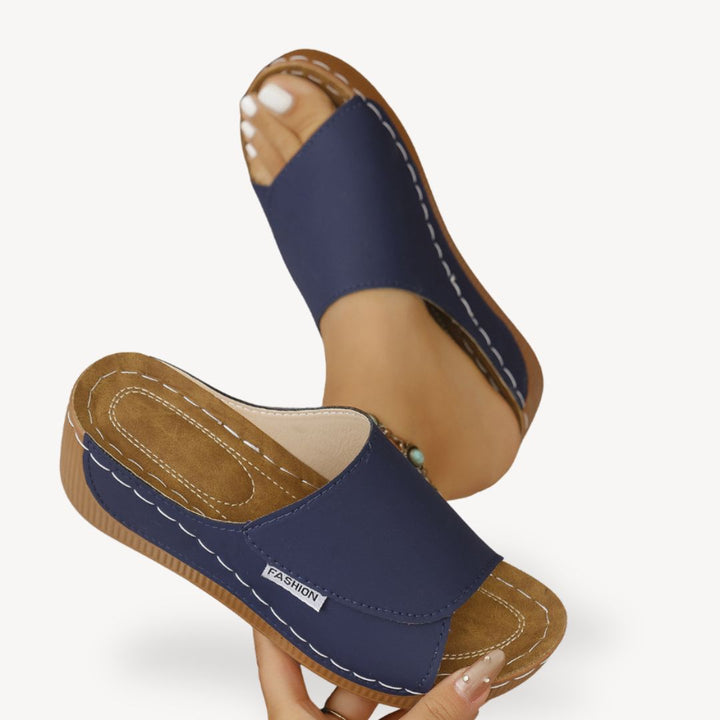 Leather Orthopedic Wedge Sandals Women | Loravelle