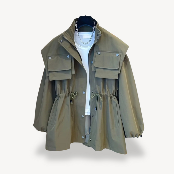 Casual Utility Jacket with Pockets for Women | Loravelle
