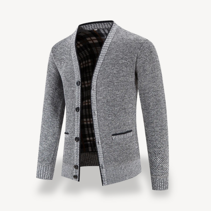 Fleece Lined Button Cardigan Jacket Men | Loravelle