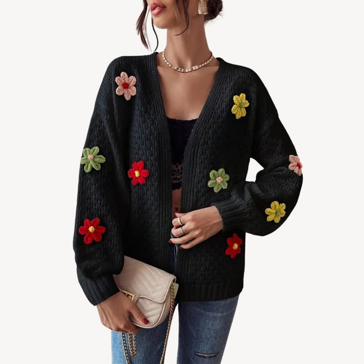 Floral Embroidered Cardigan for Women | Loravelle