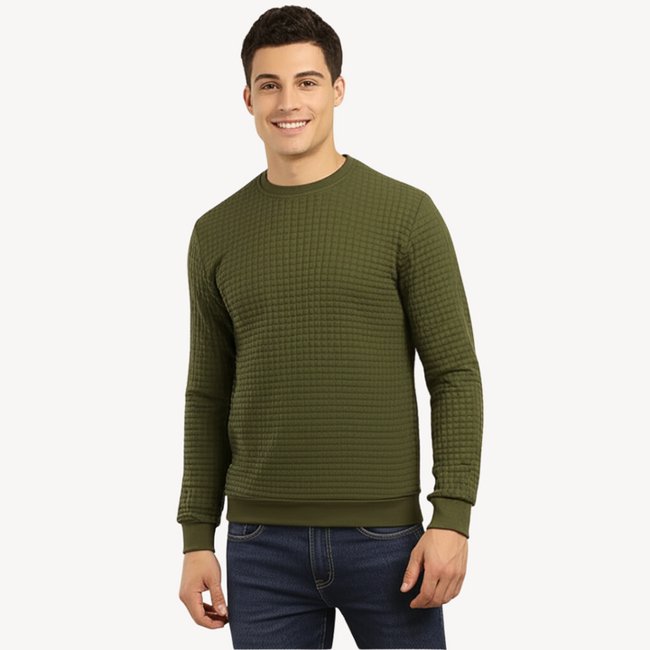 Men's Textured Knit Sweatshirt | Loravelle