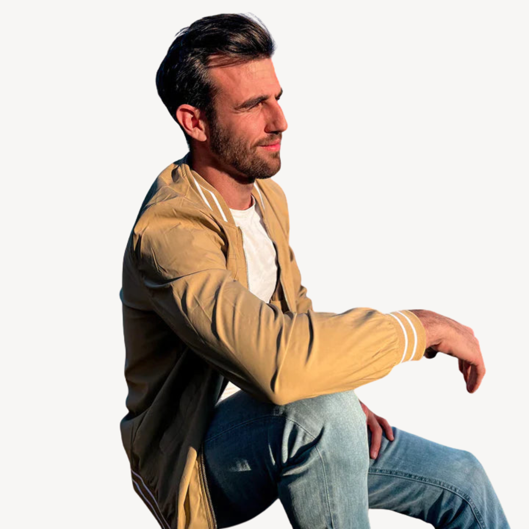Men's Lightweight Bomber Jacket with Zip | Loravelle