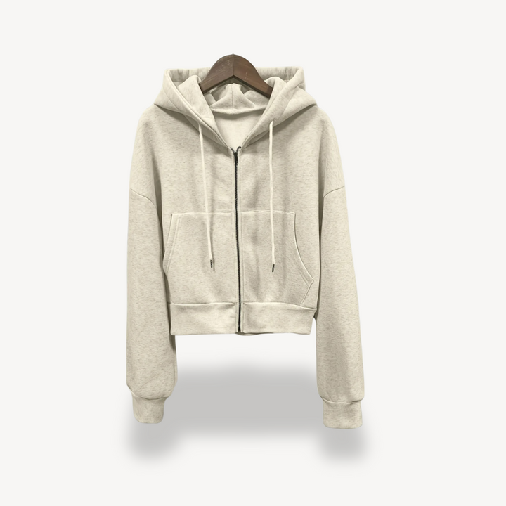 Cropped Zip Hoodie for Women | Loravelle
