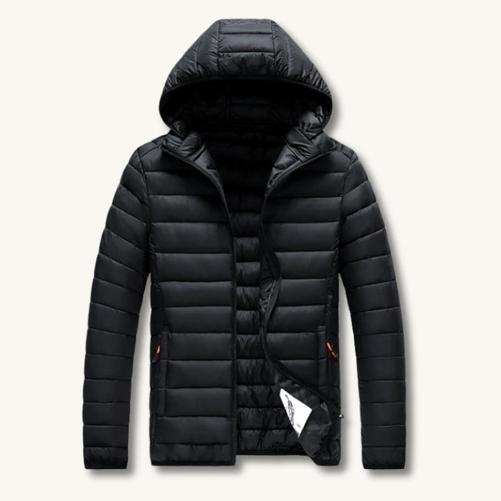 Loravelle | Men's Padded Autumn Jacket with Detachable Hood