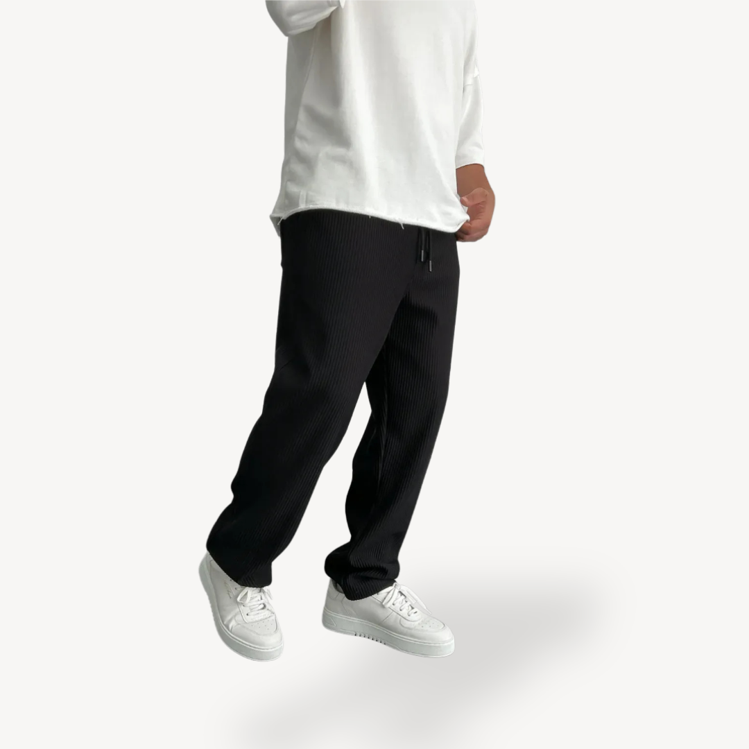 Men's Ribbed Relaxed Trousers | Loravelle