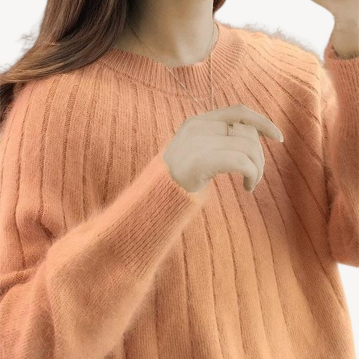 Women’s Wool Blend Ribbed Knit Sweater | Loravelle