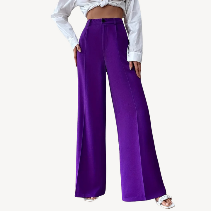 Wide-Legged Purple Trousers | Loravelle
