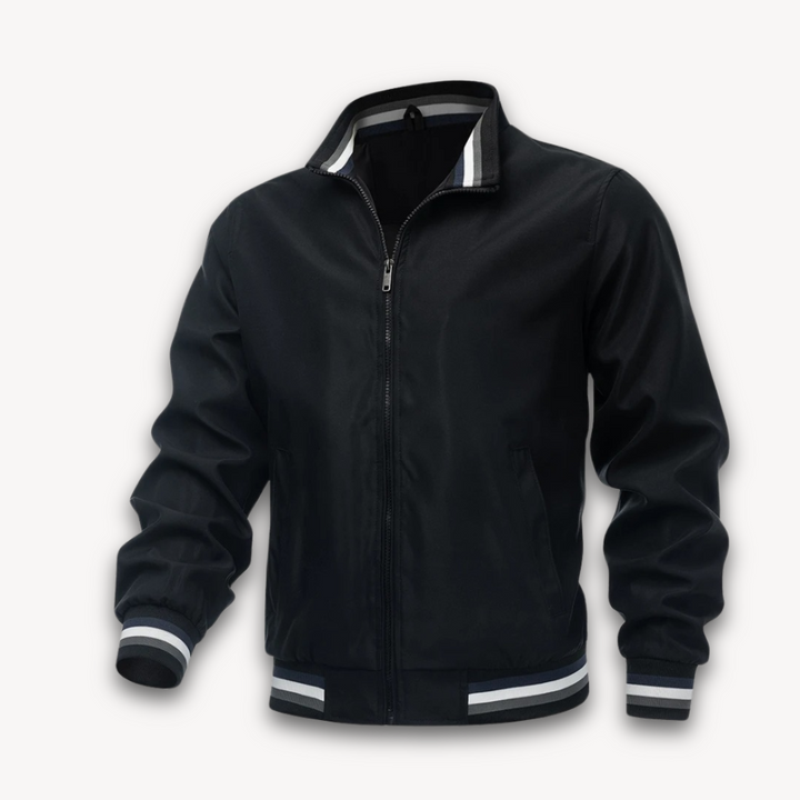 Loravelle | Men's Bomber Jacket - Lightweight Waterproof Polyester Zip-Up Windbreaker