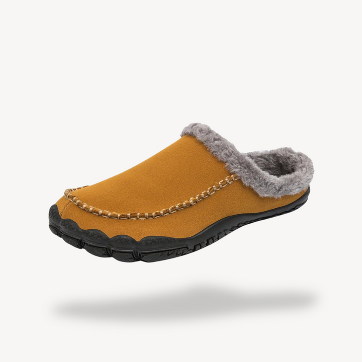 Orthopedic Men's Suede Fleece Lined Slippers | Loravelle