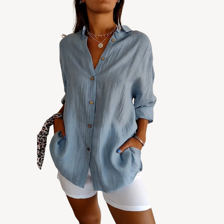 Button-Up Casual Blouse Women | Loravelle