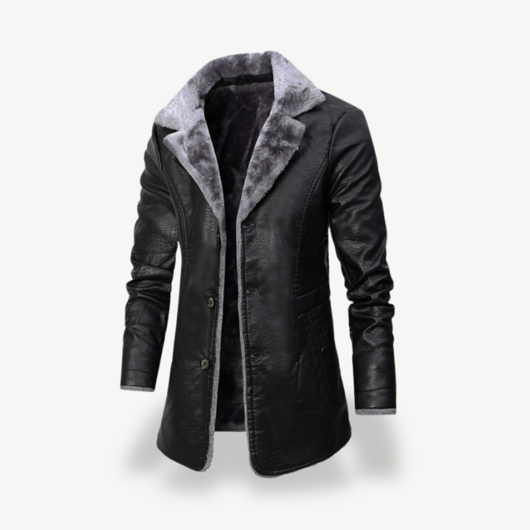 Faux Fur Leather Jacket Men | Loravelle