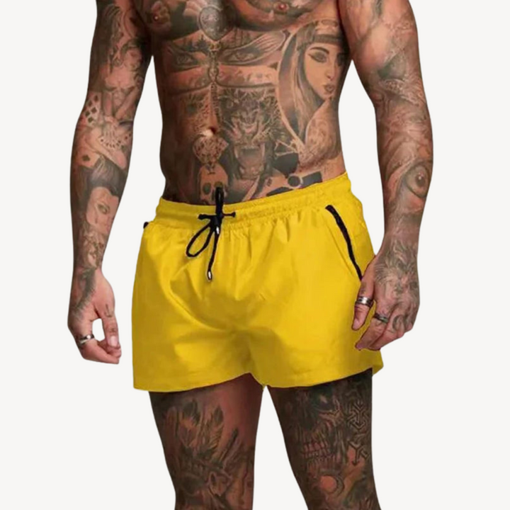 Men's Quick Dry Nylon Swim Shorts with Drawstring | Loravelle