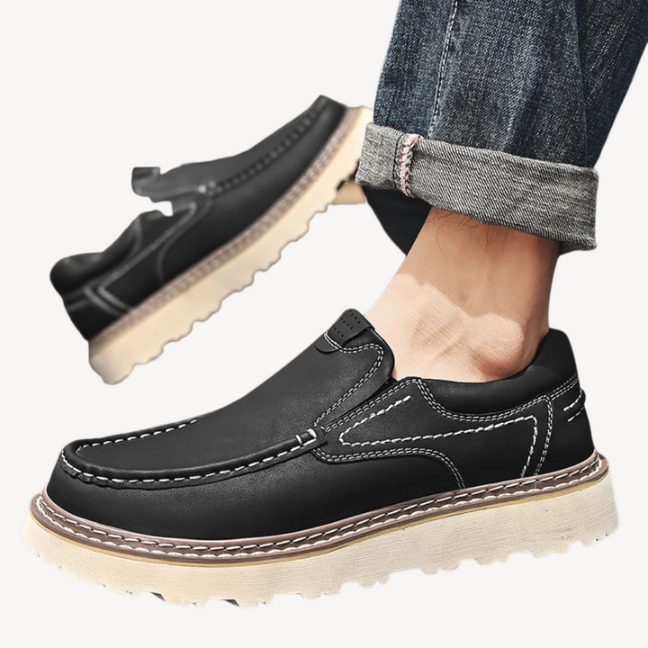 Men's Orthopedic Leather Slip-On Shoes | Loravelle