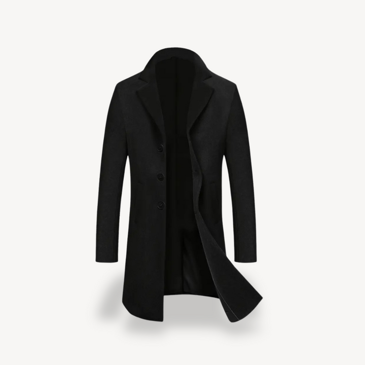 Men's Classic Wool Blend Coat | Loravelle