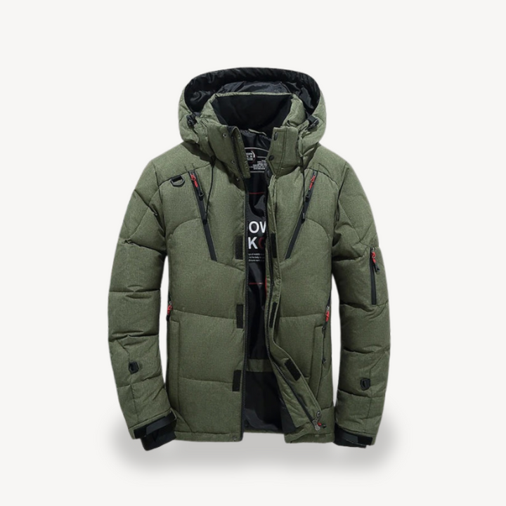 Men's Puffer Jacket with Hood | Loravelle