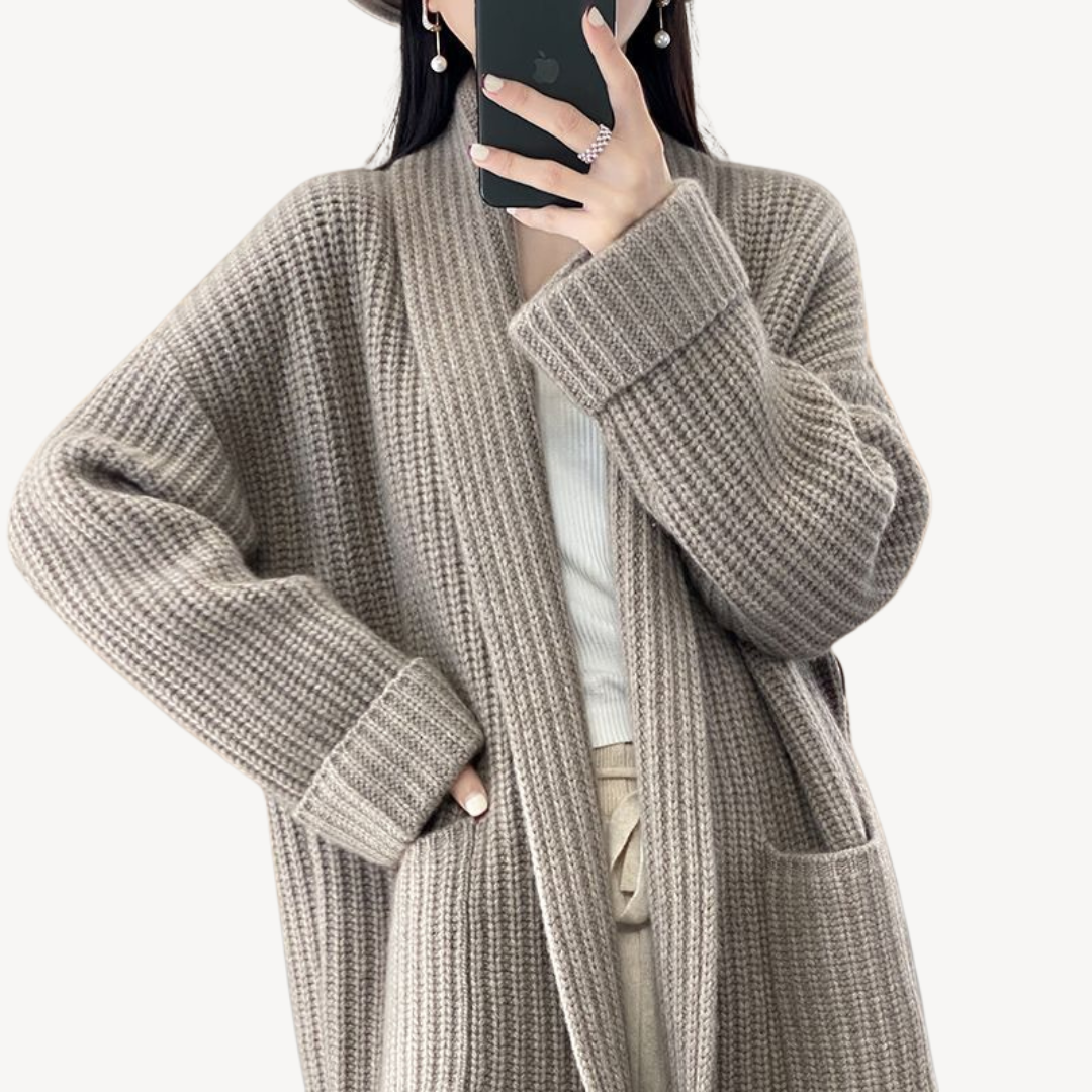 Women's Long Knit Cardigan Sweater | Loravelle