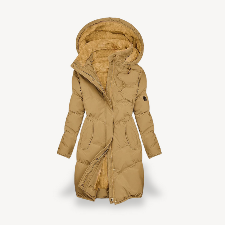 Women’s Puffer Coat Faux Fur Lined Hooded Jacket | Loravelle