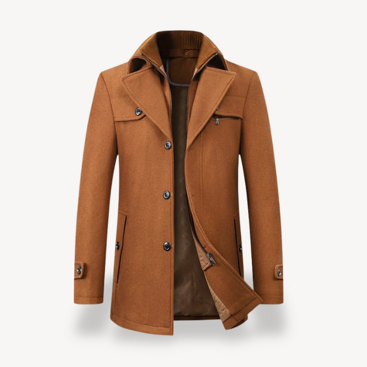 Men's Wool Blend Trench Coat | Loravelle