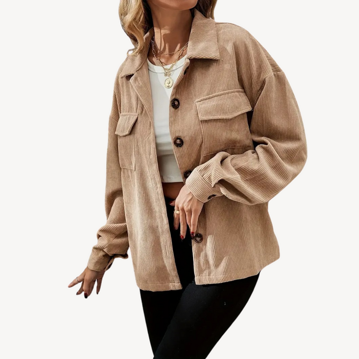 Women's Corduroy Button-Down Jacket | Loravelle