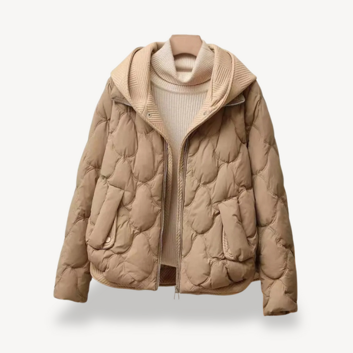 Quilted Puffer Jacket with Hood for Women | Loravelle