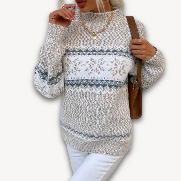 Loravelle | Women's Winter Nordic Knit Sweater - Cozy Acrylic Blend for Cold Days